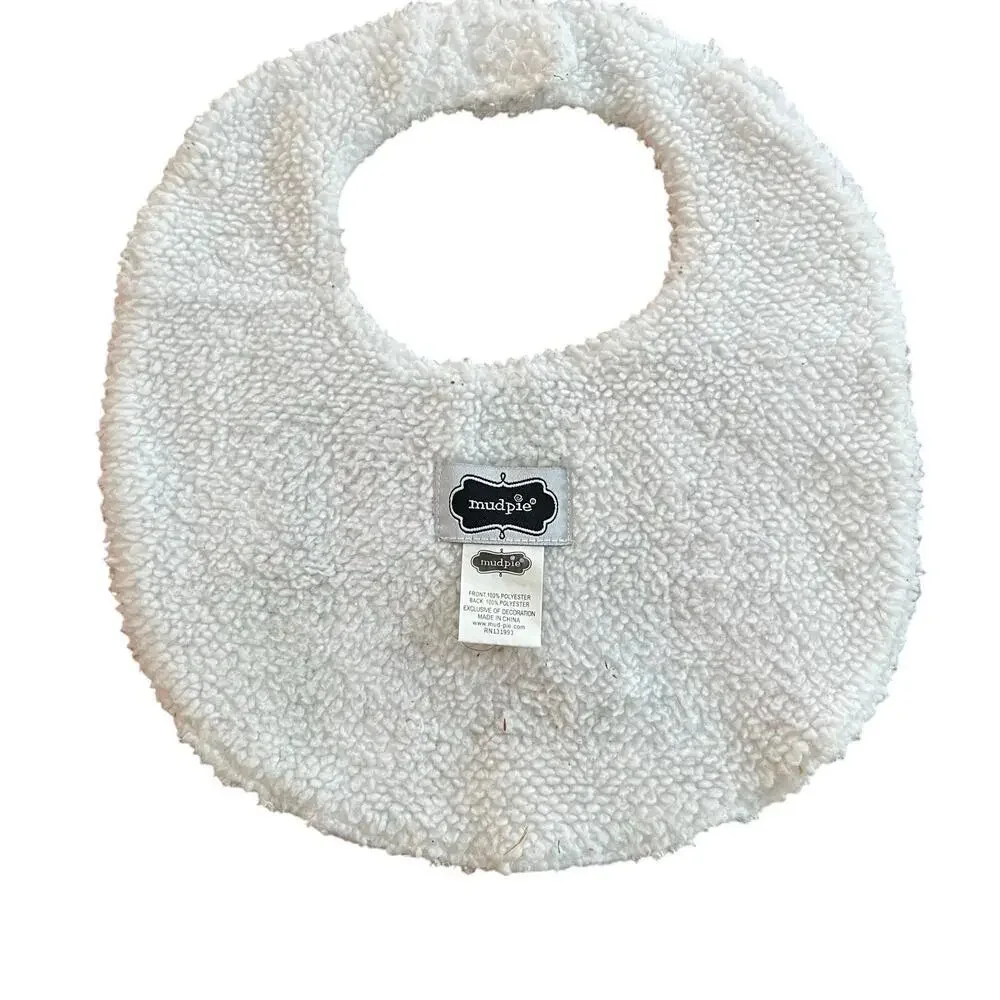 Mudpie Soft White It's My Party Birthday Colorful Baby Bib